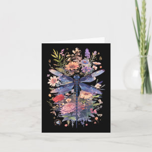 Beautiful Dragonfly Watercolor Art Insect Lover Ea Kaart