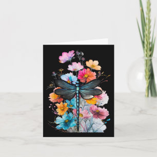 Beautiful Dragonfly Watercolor Art Insect Lover Ea Kaart