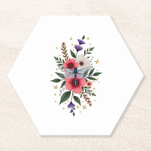 Beautiful Dragonfly Watercolor Art Insect Lover Ea Kartonnen Onderzetters (Voorkant)