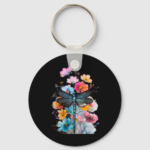 Beautiful Dragonfly Watercolor Art Insect Lover Ea Sleutelhanger