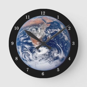 Beautiful Earth from Space Wall Clock Ronde Klok