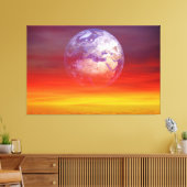 beautiful earth with the sunset at dusk canvas afdruk (Insitu (Woonkamer))