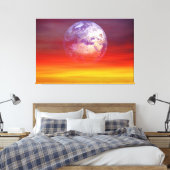 beautiful earth with the sunset at dusk canvas afdruk (Insitu (Slaapkamer))