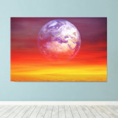 beautiful earth with the sunset at dusk canvas afdruk (Insitu (Houten vloer))