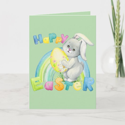 Beautiful Easter card with sweet baby animals Kaart (Voorkant)