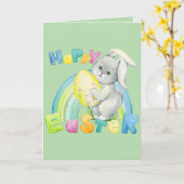 Beautiful Easter card with sweet baby animals Kaart (Gele Bloem)