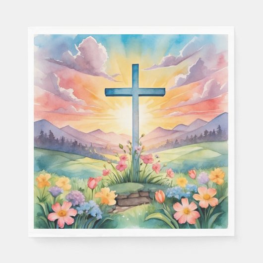 Beautiful Easter Watercolor Art Servet (Voorkant)