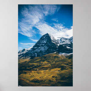 Beautiful Eiger North Wall Grindelwald Poster