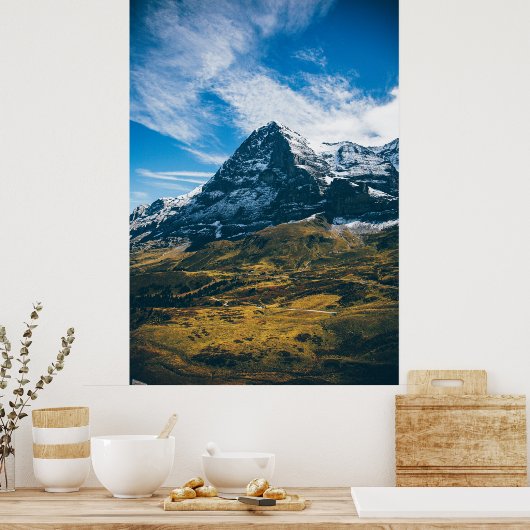 Beautiful Eiger North Wall Grindelwald Poster (Keuken)