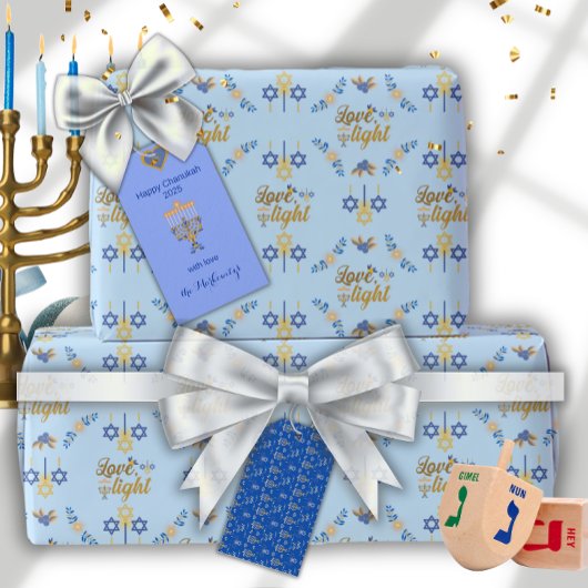 Beautiful Elegant Blue Hanukkah Menorah Cadeaulabel