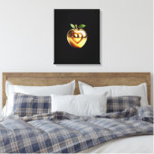 Beautiful elegant golden love apple canvas afdruk (Insitu (Slaapkamer))