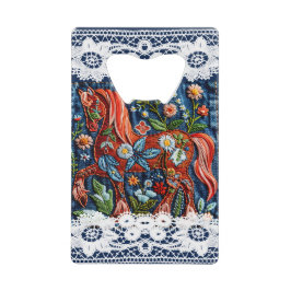 Beautiful Embroidered Horse Creditkaart Flessenopener