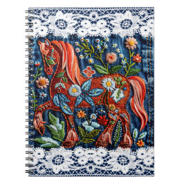 Beautiful Embroidered Horse Notitieboek