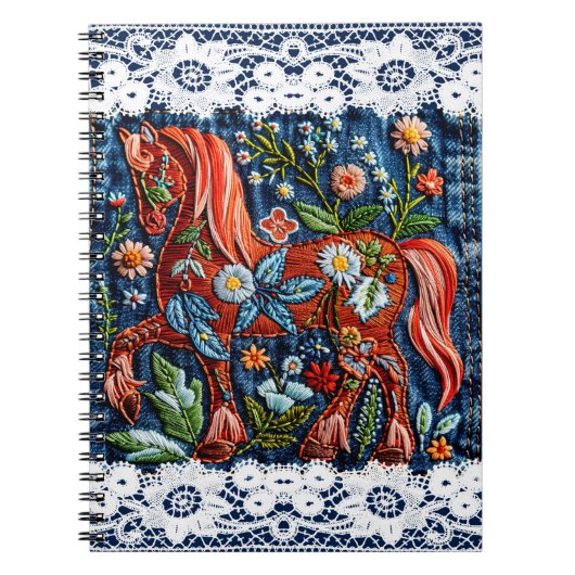 Beautiful Embroidered Horse Notitieboek (Voorkant)