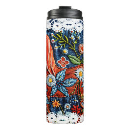 Beautiful Embroidered Horse Thermosbeker