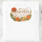 Beautiful Embroidered Style Rectangle Stickers (Tas)