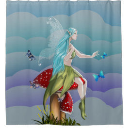 Beautiful enchanted fairy douchegordijn