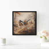 Beautiful English Countryside Clock Vierkante Klok (Huis)