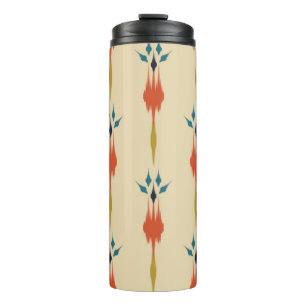 Beautiful Ethnic abstract ikat art. Seamless Kasur Thermosbeker