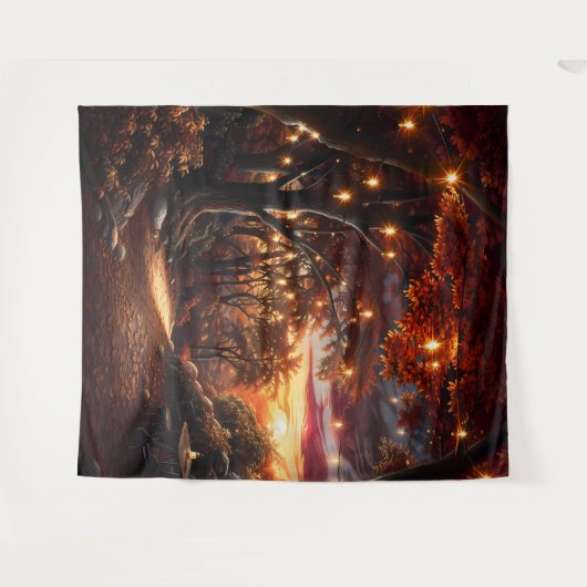 Beautiful Evening Wedding Backdrop Wandkleed (Voorkant (horizontaal))