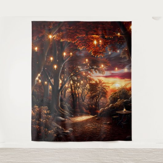 Beautiful Evening Wedding Backdrop Wandkleed (Voorkant)