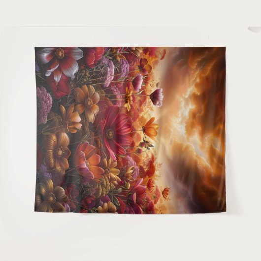 Beautiful Evening Wedding Backdrop Wandkleed (Voorkant (horizontaal))