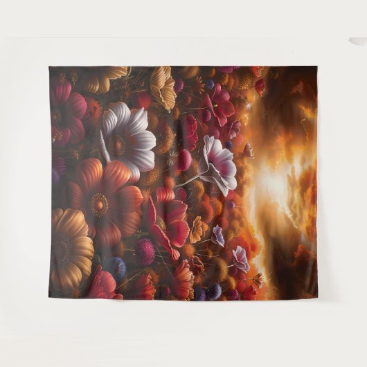 Beautiful Evening Wedding Backdrop Wandkleed (Voorkant (horizontaal))