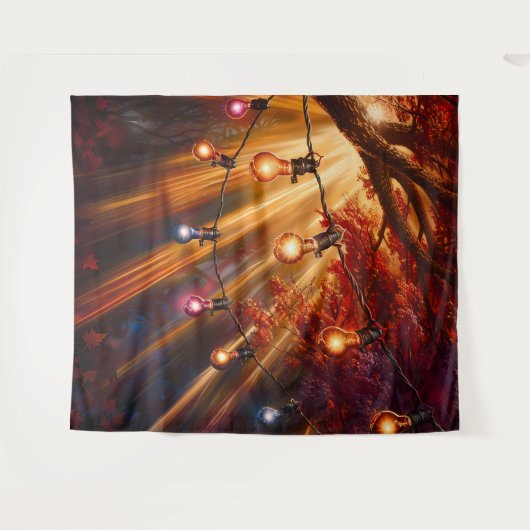 Beautiful Evening Wedding Backdrop Wandkleed (Voorkant (horizontaal))