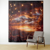 Beautiful Evening Wedding Backdrop Wandkleed (In situ)