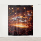 Beautiful Evening Wedding Backdrop Wandkleed (Voorkant)