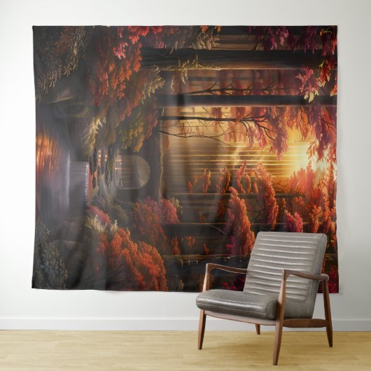 Beautiful Evening Wedding Backdrop Wandkleed (In Situ (horizontaal))