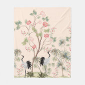 Beautiful exotic chinoiserie wallpaper. Hand drawn Fleece Deken (Voorkant)