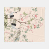Beautiful exotic chinoiserie wallpaper. Hand drawn Fleece Deken (Voorkant (Horizontaal))