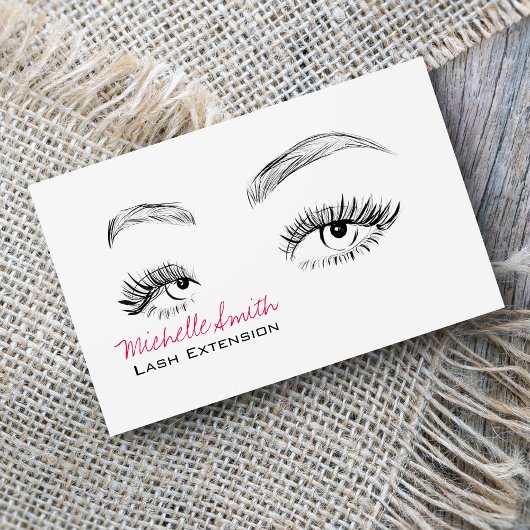 Beautiful eyes Long lashes Lash Extension Business Visitekaartje