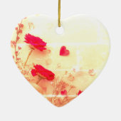 Beautiful Faded Flowers on a Valentines Day Tree Keramisch Ornament (Achterkant)