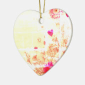 Beautiful Faded Flowers on a Valentines Day Tree Keramisch Ornament (Links)