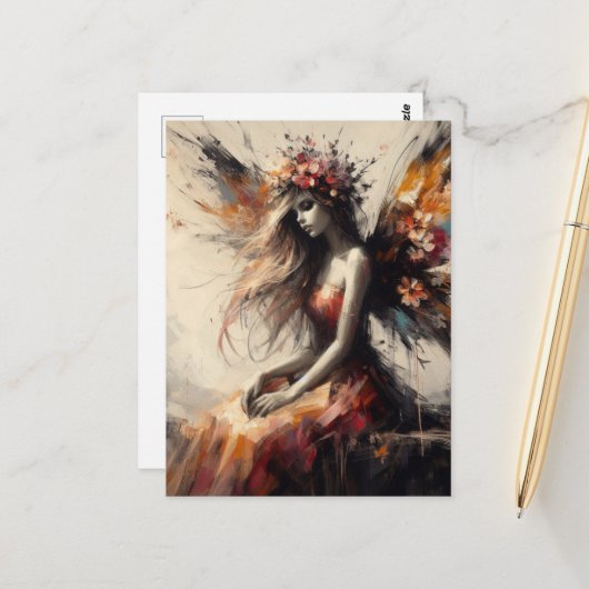 Beautiful Fairy Briefkaart (Voorkant / Achterkant in situ)