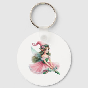 Beautiful Fairy Gnome with Striped Tights Women's Sleutelhanger