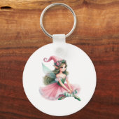 Beautiful Fairy Gnome with Striped Tights Women's Sleutelhanger (Voorkant)