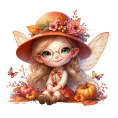 Beautiful fairy in autumn t-shirt
