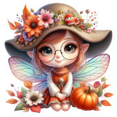 Beautiful fairy in autumn t-shirt