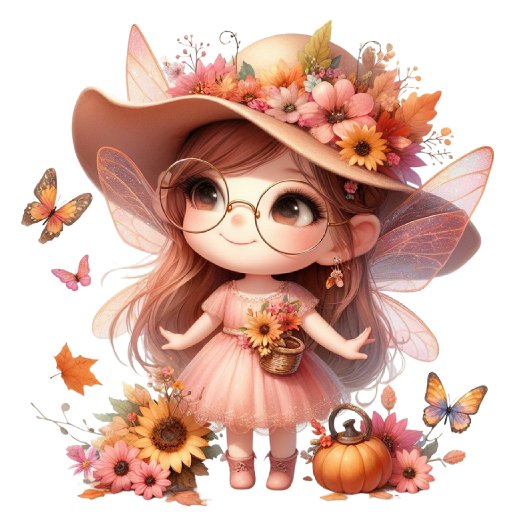 Beautiful fairy in autumn t-shirt