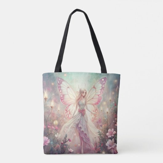 Beautiful Fairy in Garden Tote Bag (Achterkant)