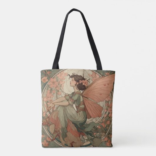Beautiful Fairy in the Art Nouveau style  Tote Bag (Achterkant)