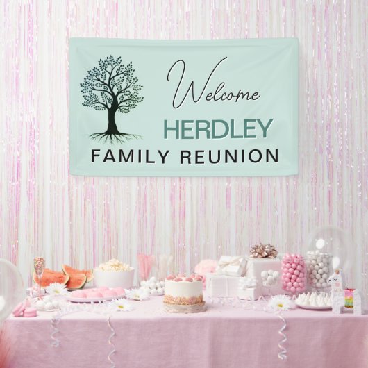 Beautiful Family tree Family Reunion Spandoek (Feest)