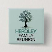 Beautiful Family tree Family Reunion  Vierkante Button 5,1 Cm (Voorkant)