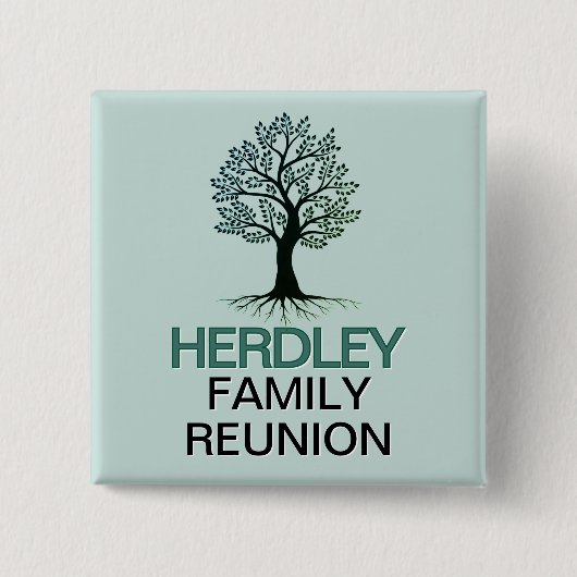 Beautiful Family tree Family Reunion  Vierkante Button 5,1 Cm (Voorkant)