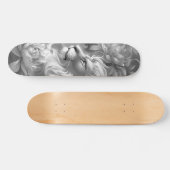 Beautiful Fantasy Gray Scale Lion & Florals Persoonlijk Skateboard (Horizontaal)
