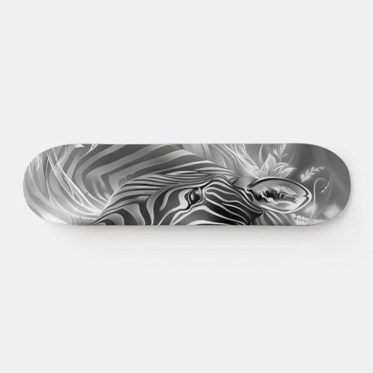 Beautiful Fantasy Gray Scale Zebra Persoonlijk Skateboard (Horizontaal)