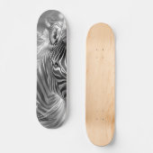 Beautiful Fantasy Gray Scale Zebra Persoonlijk Skateboard (Voorkant)